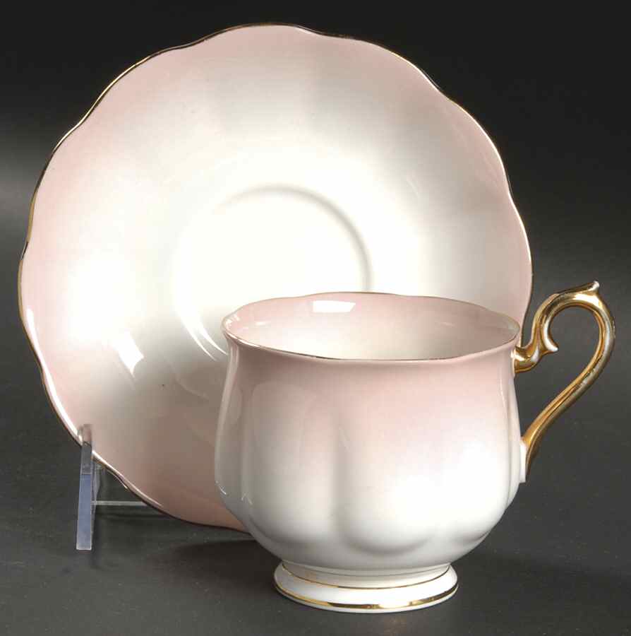 Rainbow Pink Footed Cup & Saucer Set by Royal Albert-1
