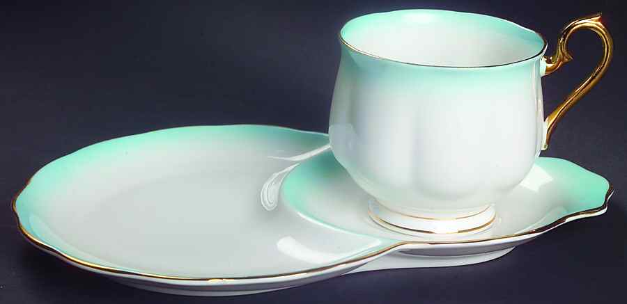 Rainbow Aqua Dessert Plate & Cup Set by Royal Albert-1