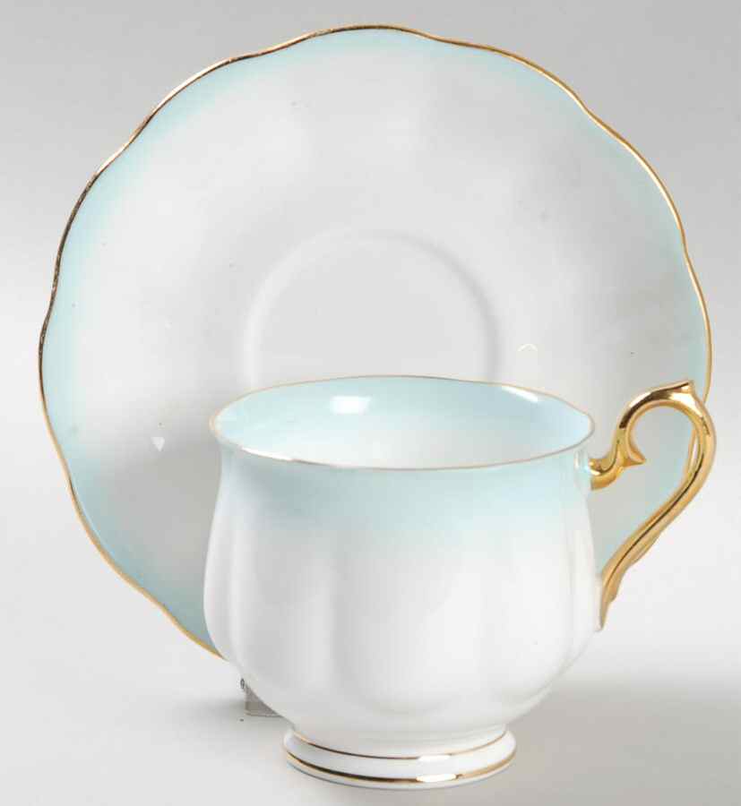 Rainbow Aqua Footed Cup & Saucer Set by Royal Albert-1