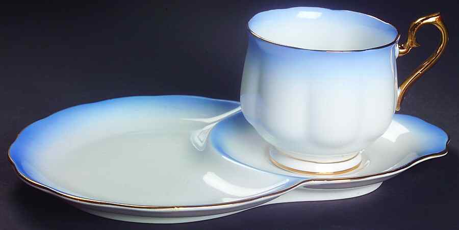 Rainbow Blue Dessert Plate & Cup Set by Royal Albert-1