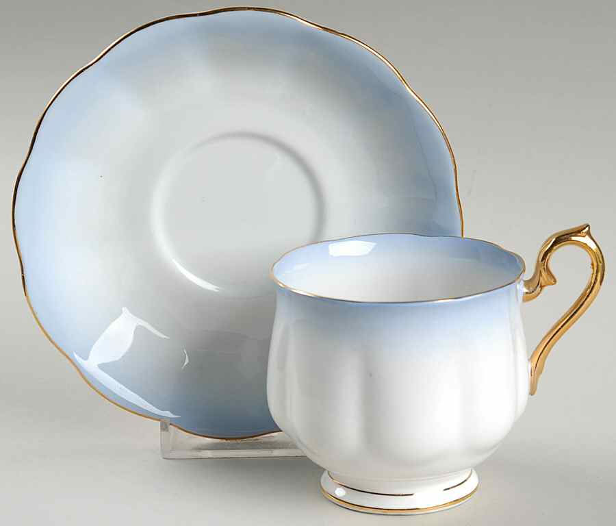 Rainbow Blue Footed Cup & Saucer Set by Royal Albert-1