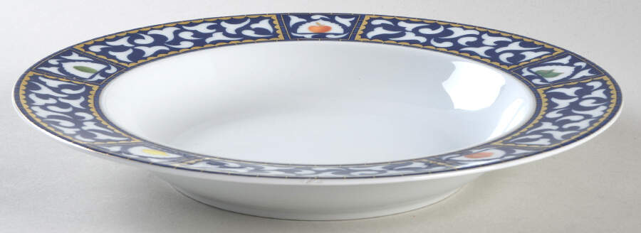Frutta Alla Finestra Blue Large Rim Soup Bowl by Rosenthal - Continental-1