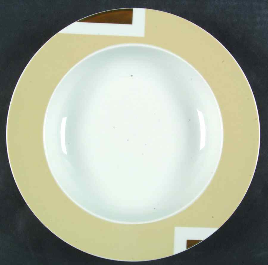 Geometrica Beige Rim Soup Bowl by Rosenthal - Continental-1