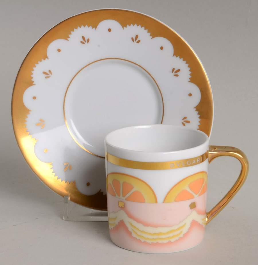 Dolci Deco Bavarese Flat Demitasse Cup & Saucer Set by Rosenthal - Continental-1