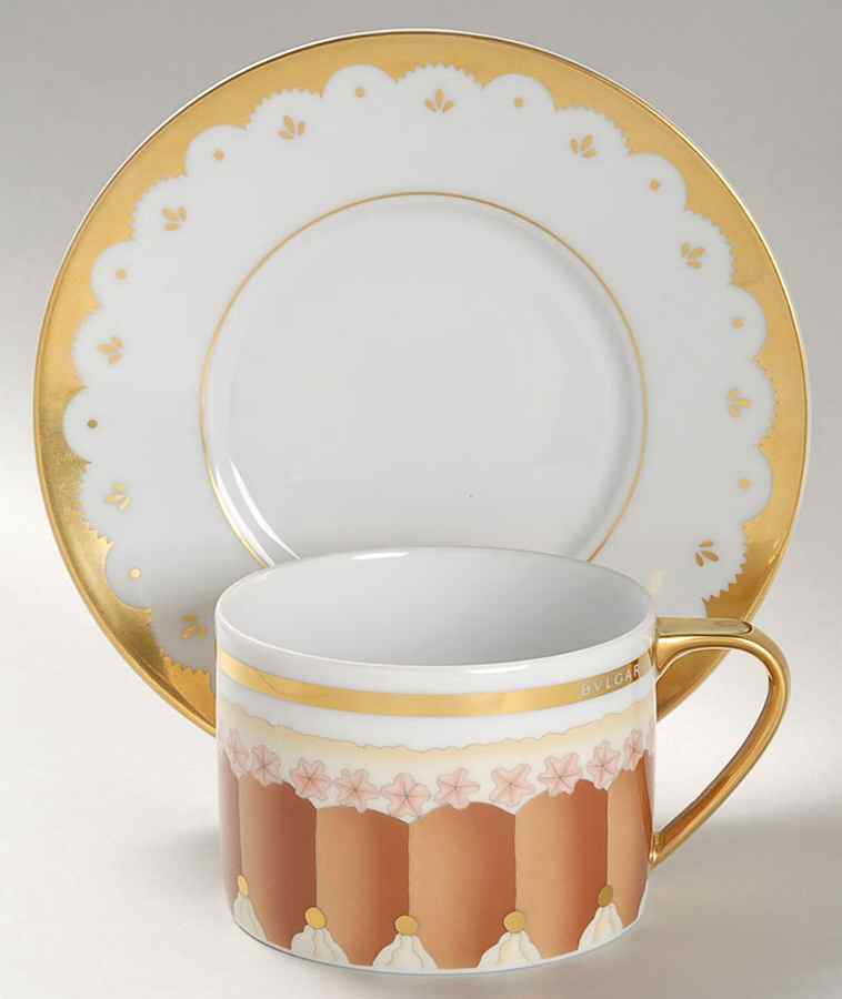Dolci Deco Charlotte Flat Cup & Saucer Set by Rosenthal - Continental-1