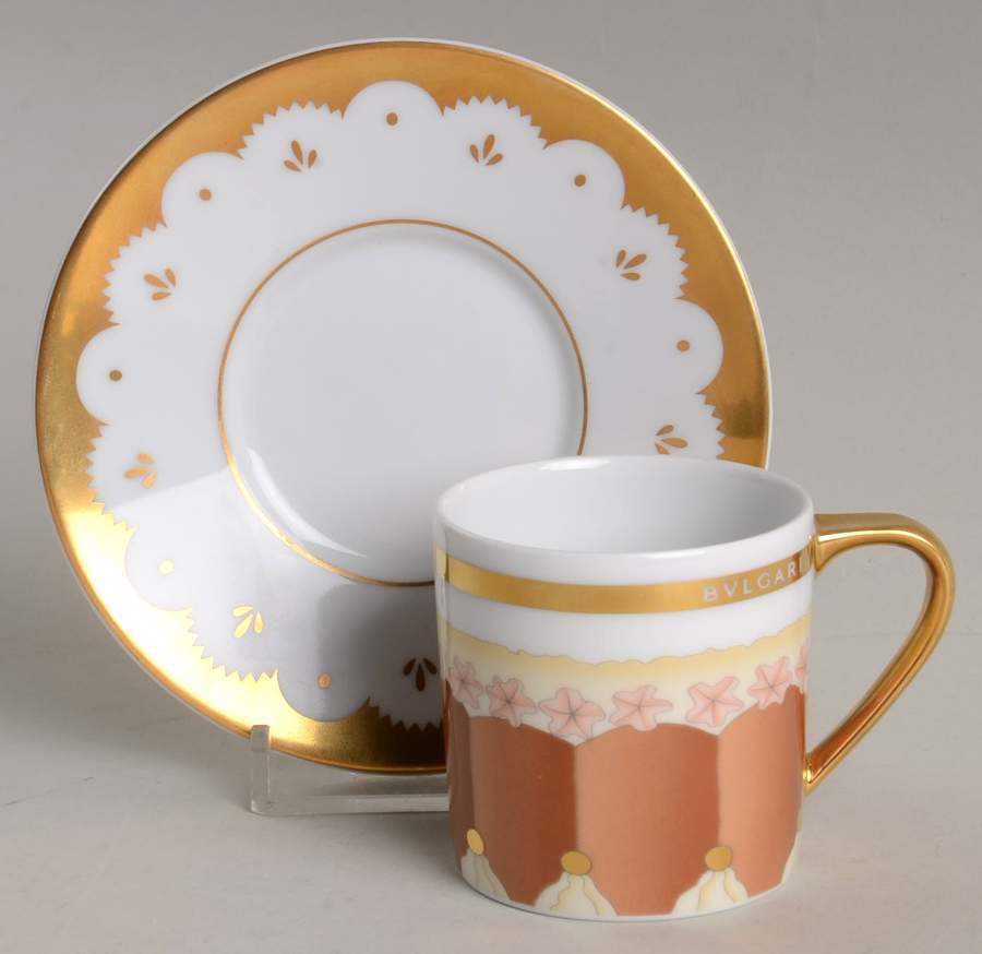 Dolci Deco Charlotte Flat Demitasse Cup & Saucer Set by Rosenthal - Continental-1