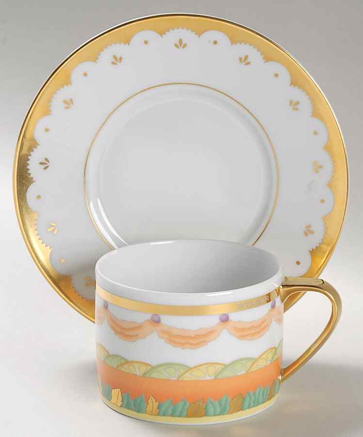 Dolci Deco Zuccoto Flat Cup & Saucer Set by Rosenthal - Continental-1