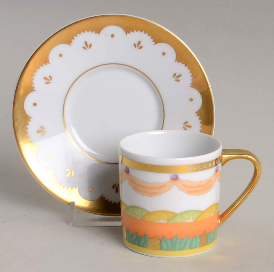 Dolci Deco Zuccoto Flat Demitasse Cup & Saucer Set by Rosenthal - Continental-1