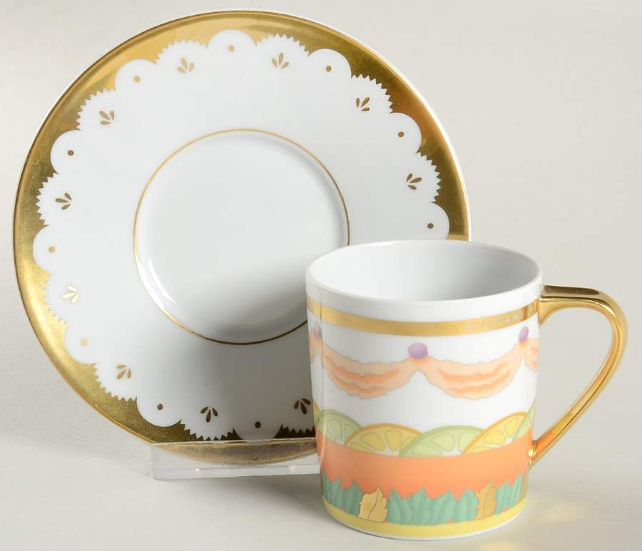 Dolci Deco Zuccoto Flat Cup & Saucer Set by Rosenthal - Continental-1