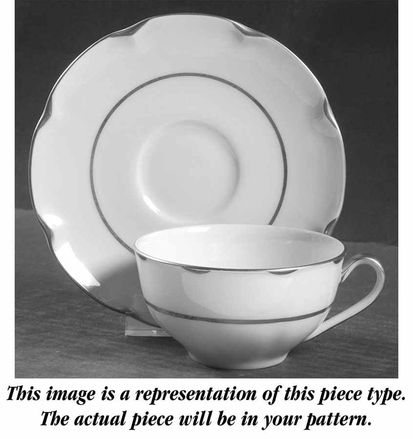 Picardy Flat Cup & Saucer Set by Haviland-1