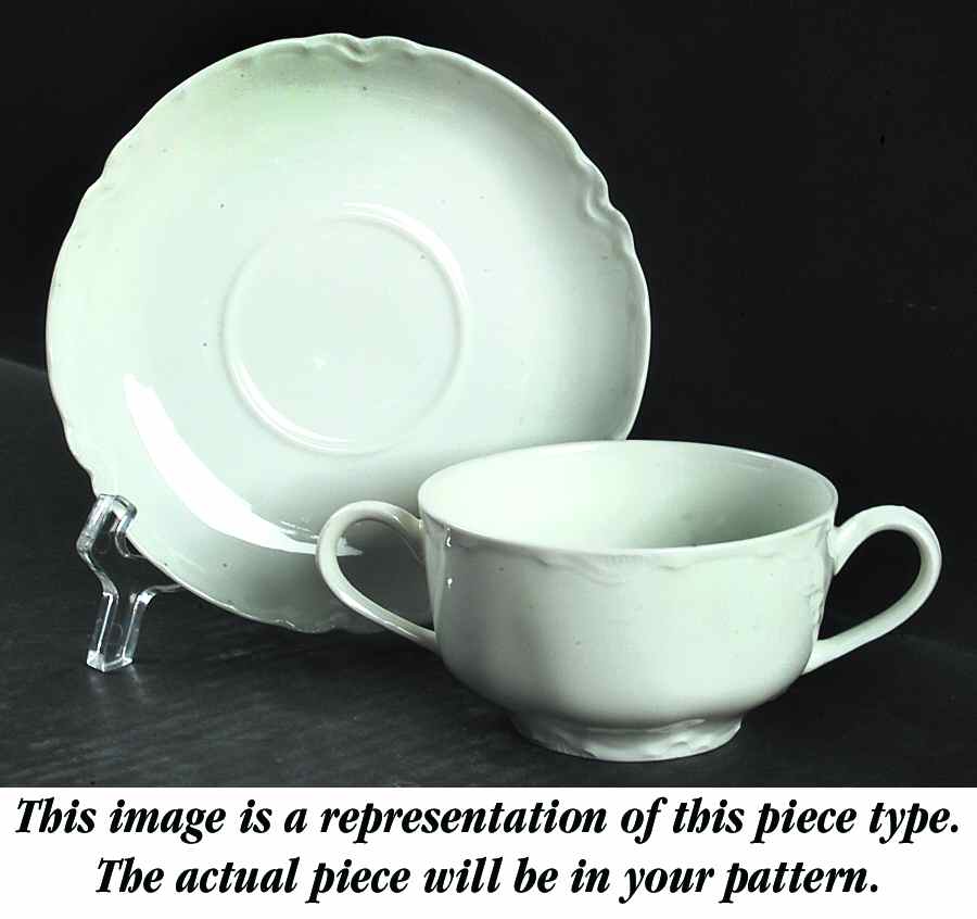 Haviland's Holly Bouillon Soup & Saucer Set by Haviland-1