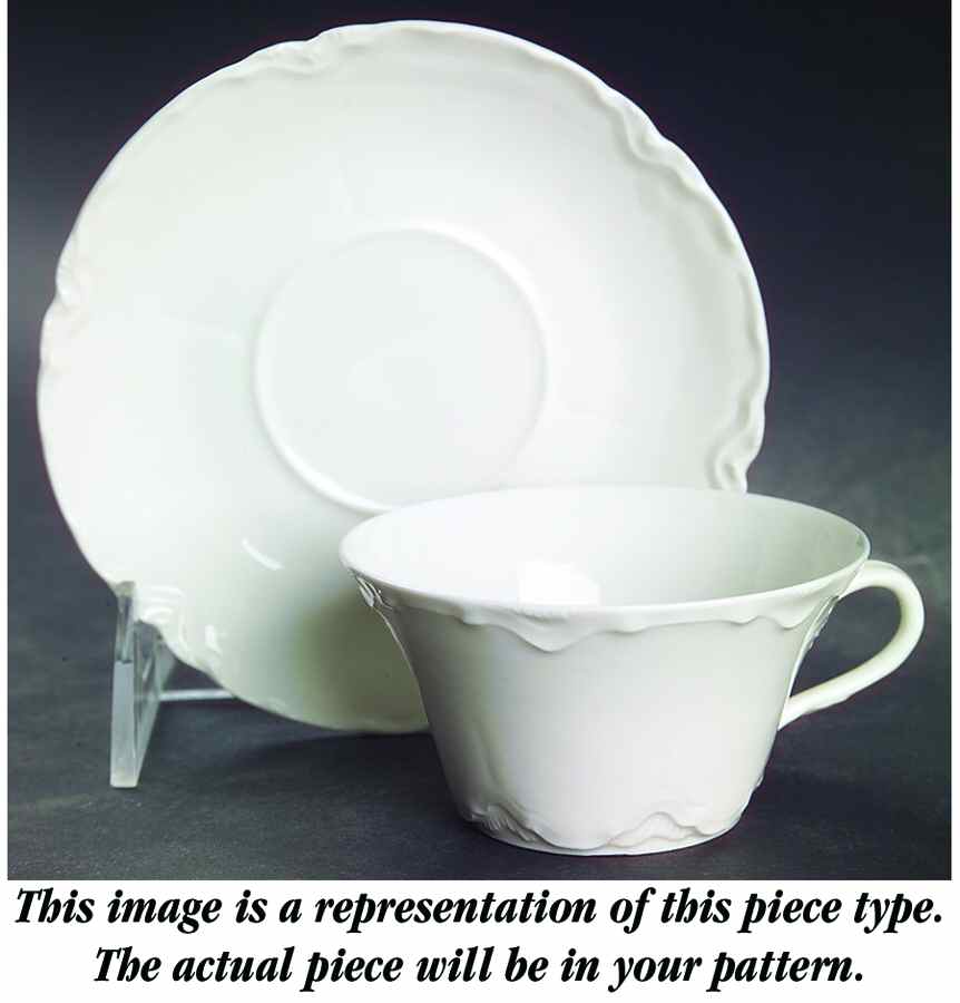 Norma Flat Cup & Saucer Set by Haviland-1