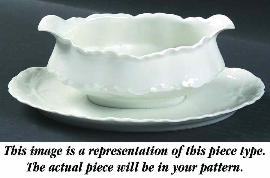 Bretagne Gravy Boat with Attached Underplate by Haviland-1
