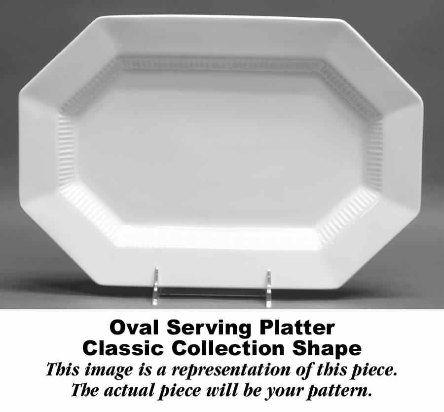 Sophisticate 13" Oval Serving Platter by Nikko-1