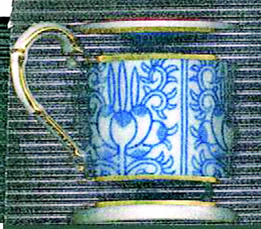 P624 (Ear Handle) Mustard Jar & Lid by Royal Worcester-1