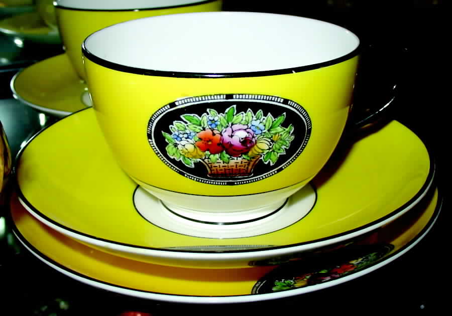 C1419-C1420 Footed Cup & Saucer Set by Royal Worcester-1