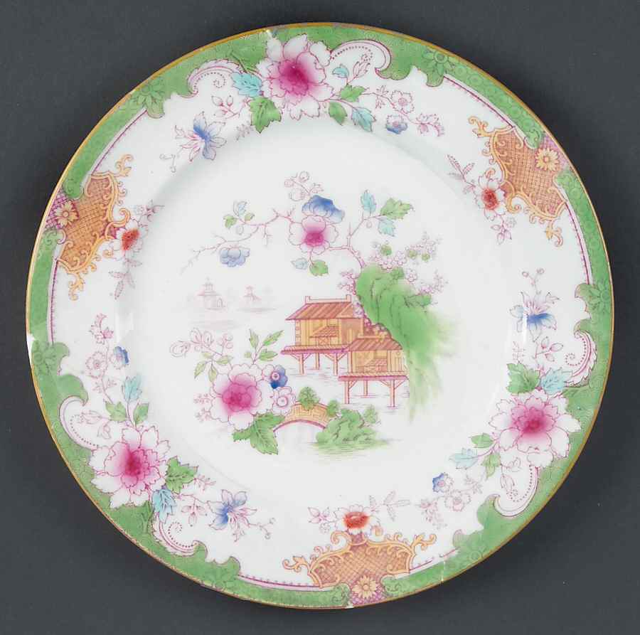 Temple Green (Smooth) Luncheon Plate by Royal Doulton-1
