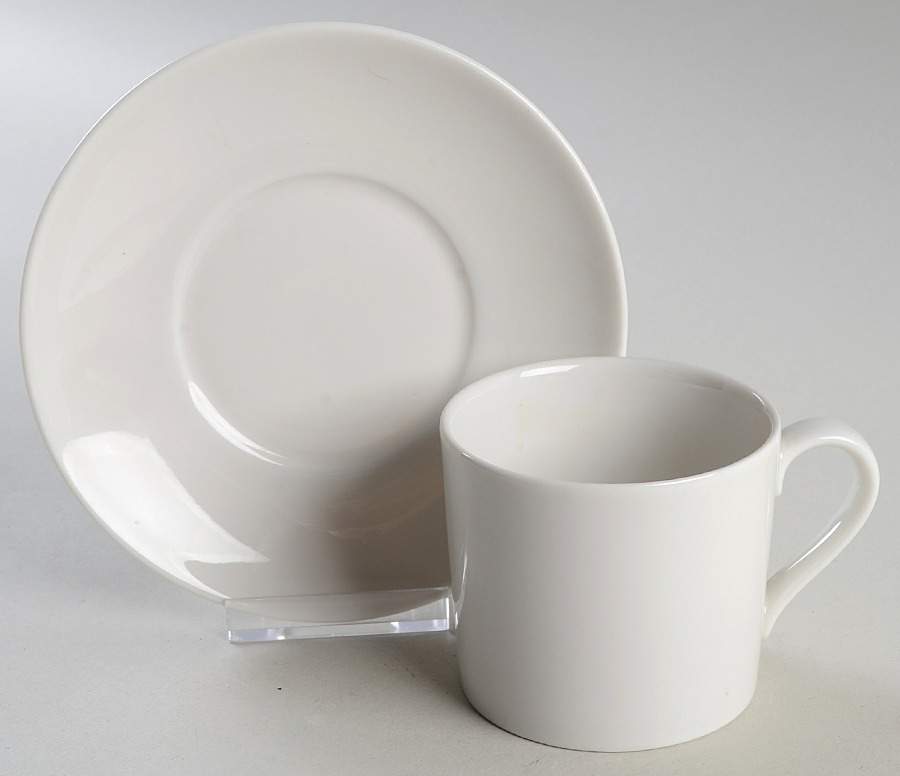 Studio White Flat Cup & Saucer Set by Royal Doulton-1