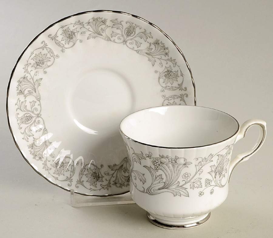 Athena Footed Cup & Saucer Set by Royal Stafford-1