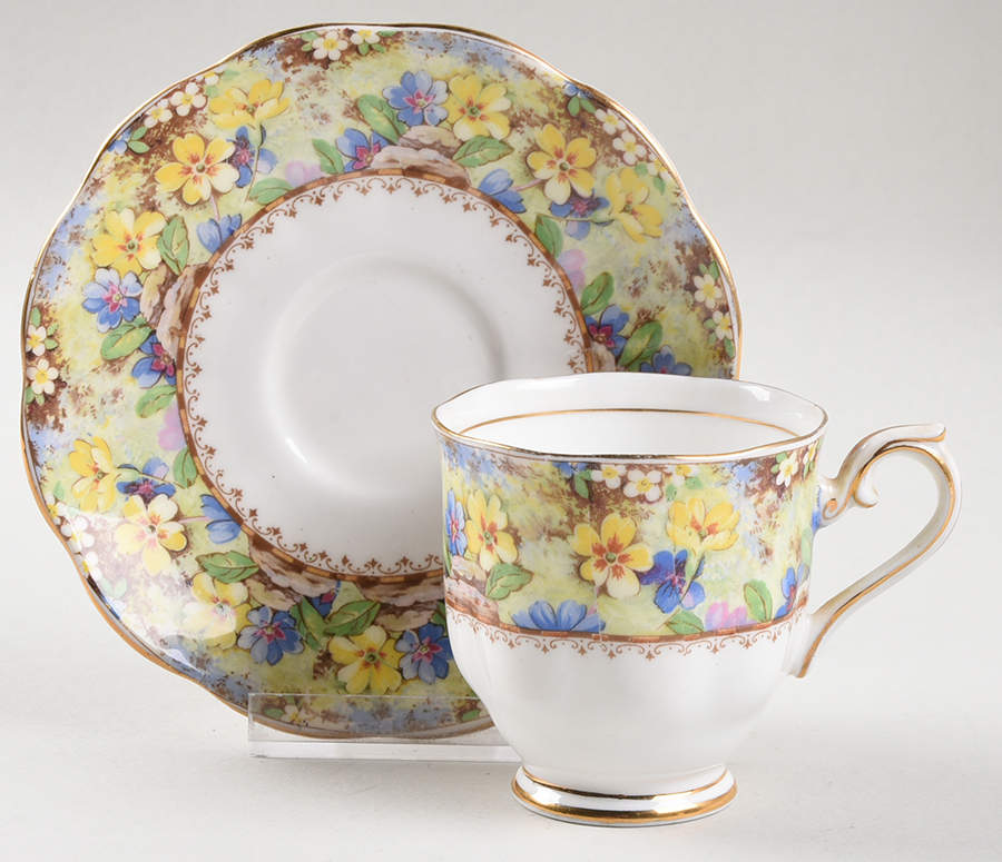 Mary's Garden Footed Demitasse Cup & Saucer Set by Royal Albert-1