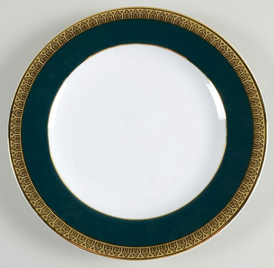 Royal Collection Emerald Green Salad Plate by Royal Porcelain-1