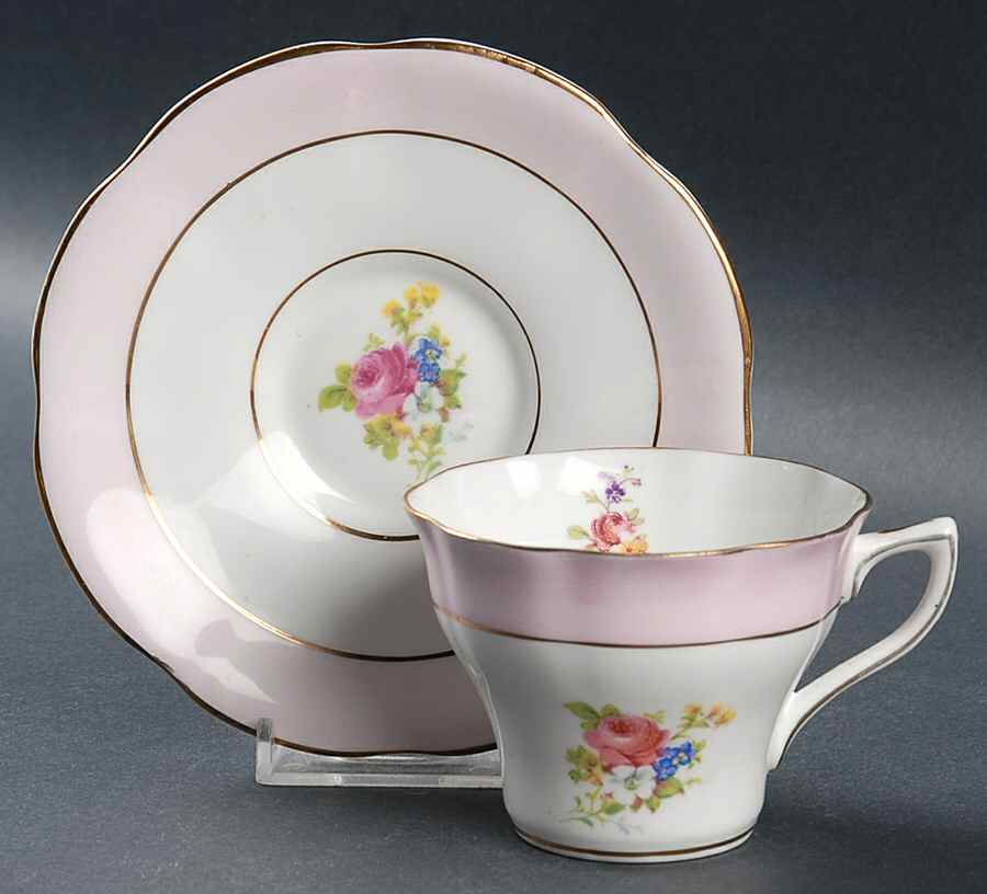 5002 Flat Cup & Saucer Set by Rosina-Queens-1
