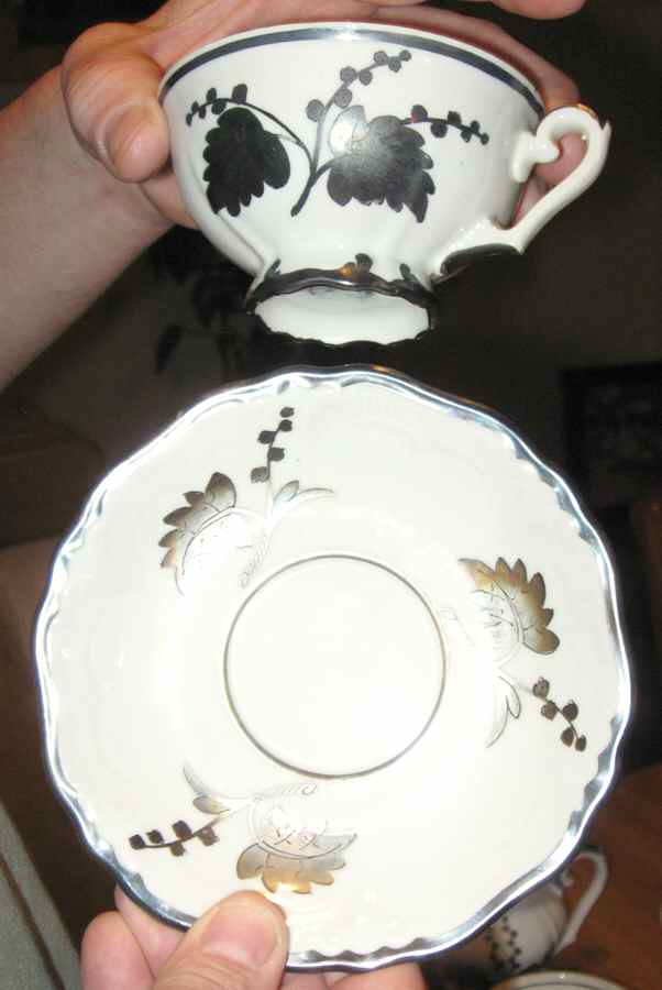 RUW6 Footed Cup & Saucer Set by Rudolf Wachter-1