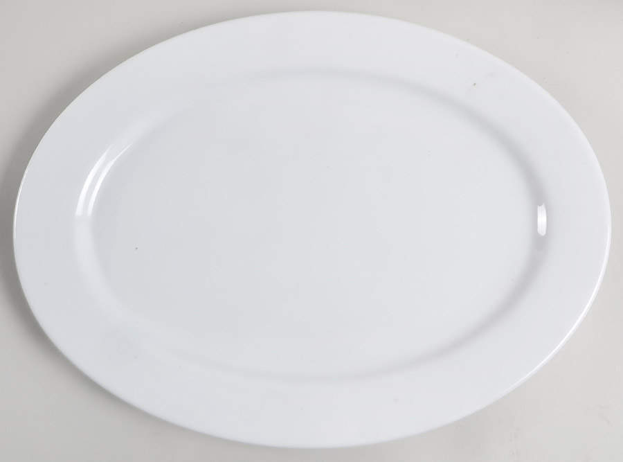 Whiteware (Round) 18" Oval Serving Platter by Royal Limited-1