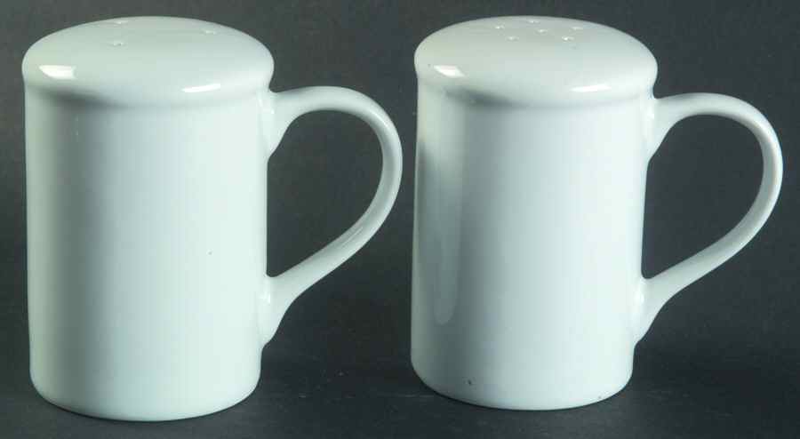 Whiteware (Round) Handled Salt & Pepper Set by Royal Limited-1