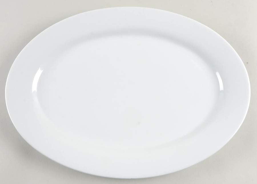 Whiteware (Round) 16" Oval Serving Platter by Royal Limited-1