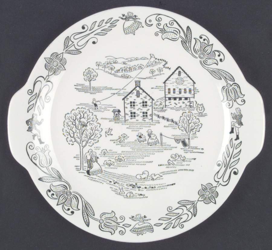 Wayne County Handled Cake Plate by Royal (USA)-1