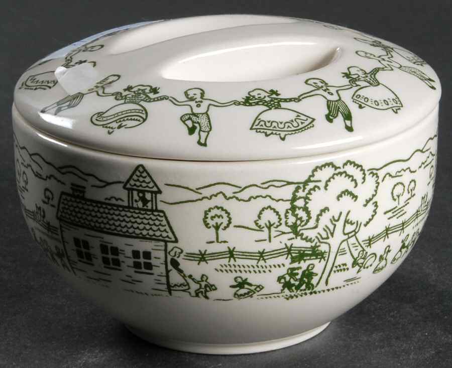 Wayne County Sugar Bowl & Lid by Royal (USA)-1
