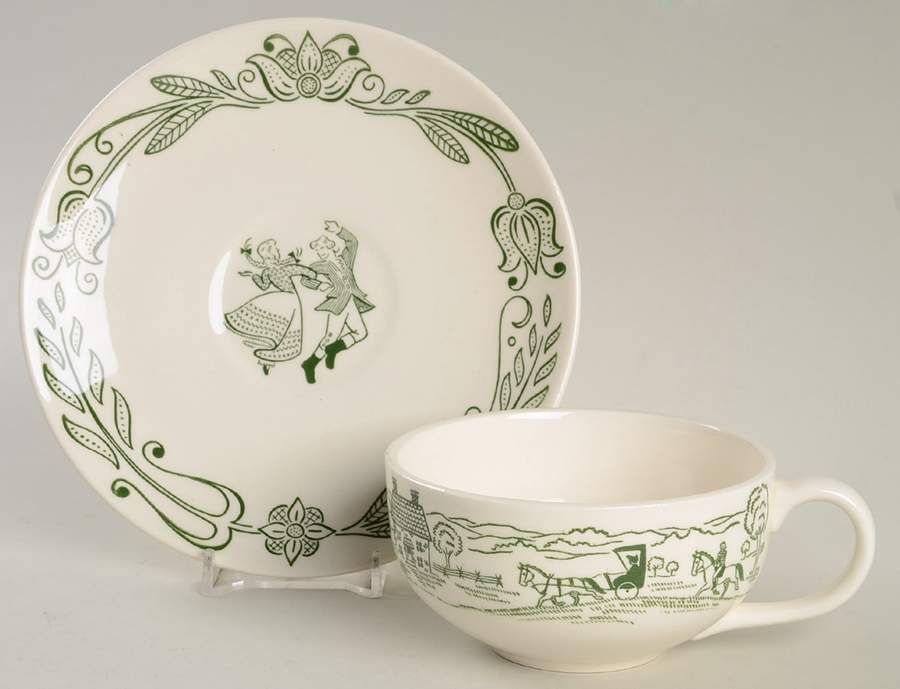Wayne County Flat Cup & Saucer Set by Royal (USA)-1