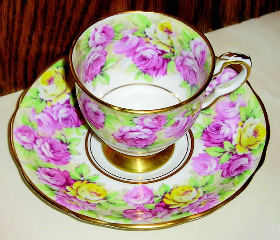 RST96 Footed Cup & Saucer Set by Royal Stafford-1