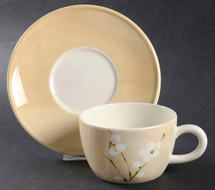 Blossom Flat Cup & Saucer Set by Royal Stafford-1