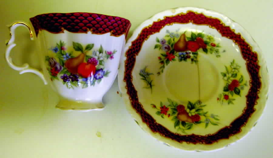 Imperial Fruit Series Footed Demitasse Cup & Saucer Set by Royal Albert-1