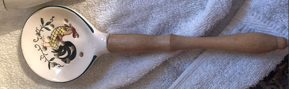 Early Provincial Pipkin Strainer by Royal Sealy-1