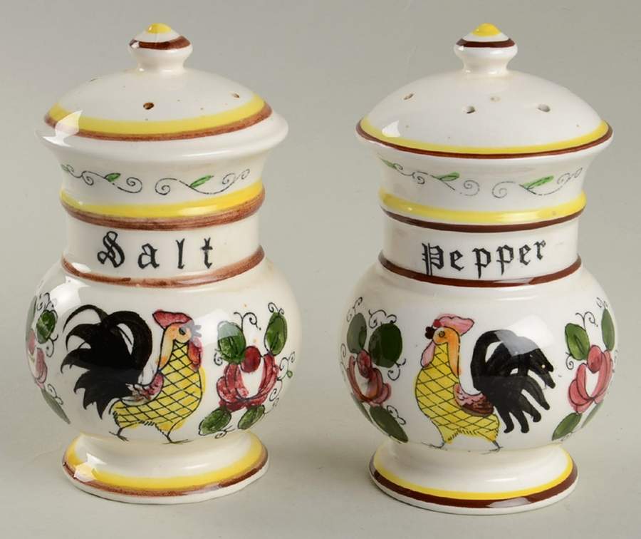Early Provincial Salt & Pepper Set by Royal Sealy-1