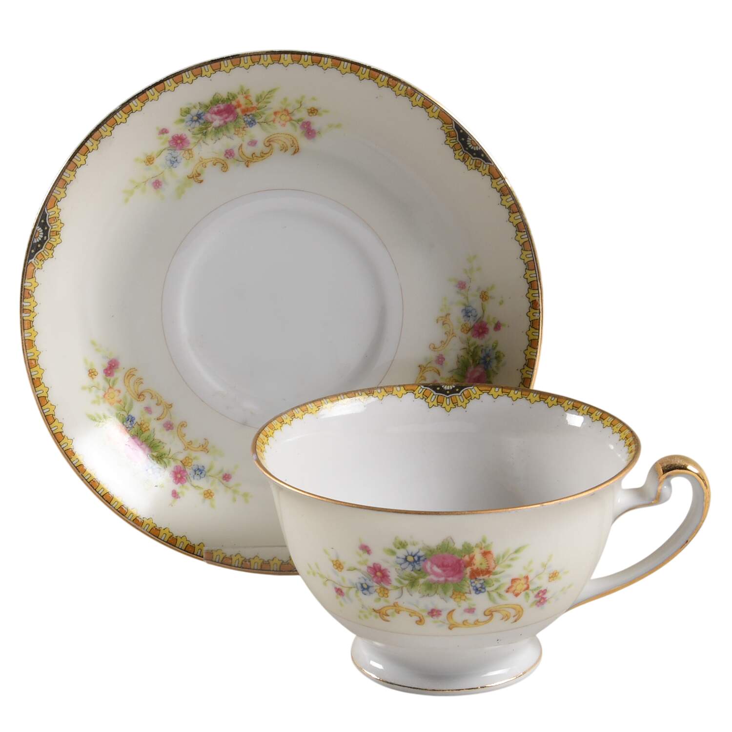 RCJ10 Footed Cup & Saucer Set by Royal China Japan-1