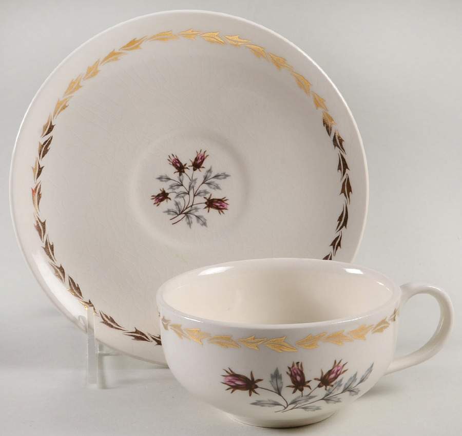 Whisper Flat Cup & Saucer Set by Royal (USA)-1