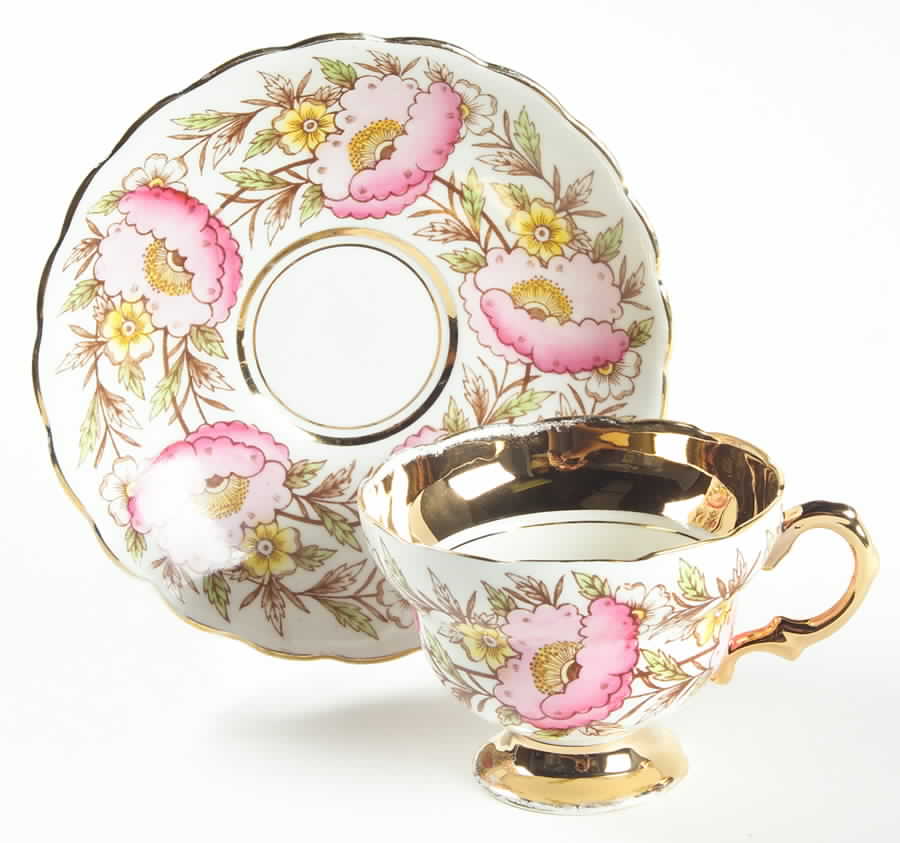 5365-A Footed Cup & Saucer Set by Rosina-Queens-1