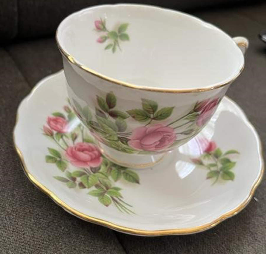 RVA53 Footed Cup & Saucer Set by Royal Vale-1