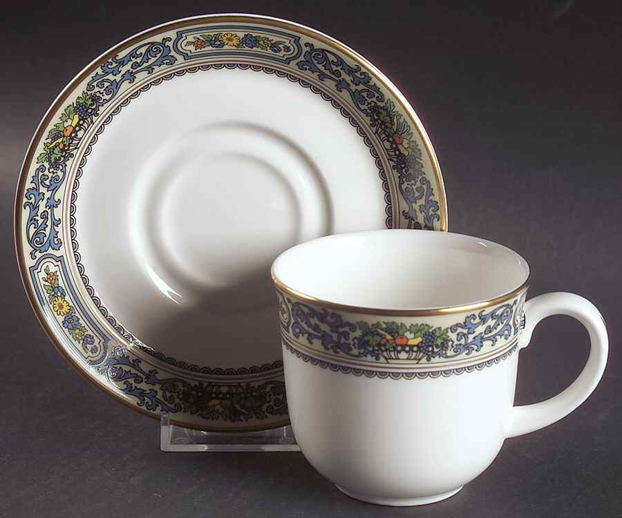 Lenox Autumn Flat Cup & Saucer Set by Royal Doulton-1