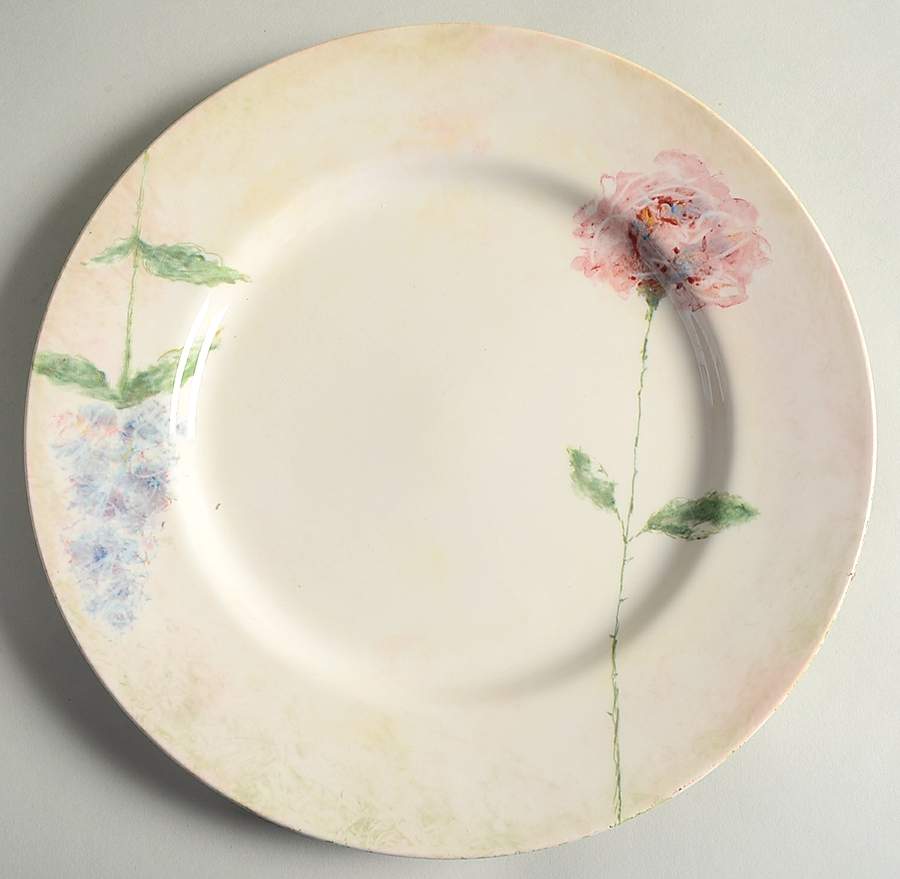Scraffito Rose Dinner Plate by Royal Stafford-1