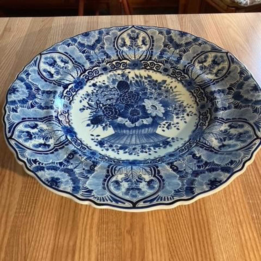 Delfts Blauw 14" Wall Plate by Regina (Holland)-1