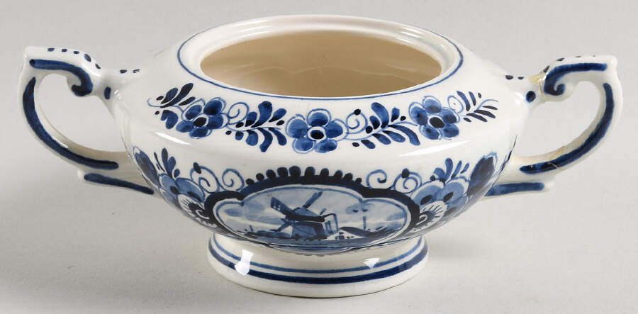 Delfts Blauw Sugar Bowl No Lid by Regina (Holland)-1