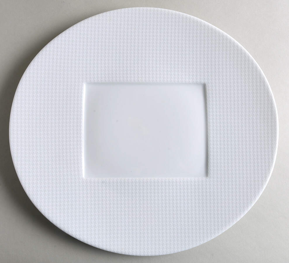 Checks 12" Oval Serving Platter by Raynaud-1