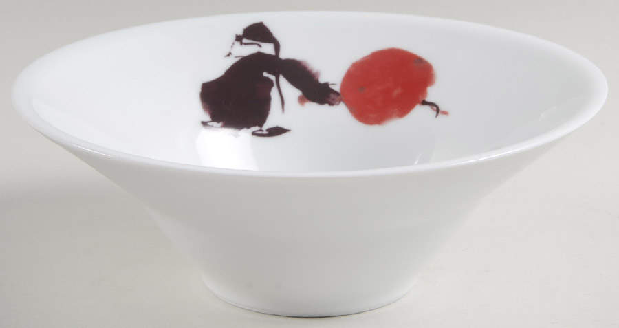 Marquises & Mandarins (White) 7" Conical Bowl by Raynaud-1