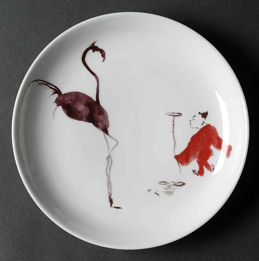Marquises & Mandarins (White) Coupe Salad Plate by Raynaud-1