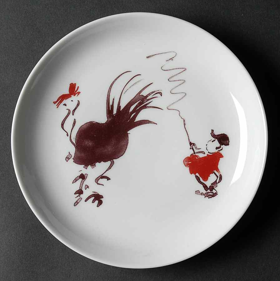 Marquises & Mandarins (White) Coupe Salad Plate by Raynaud-1
